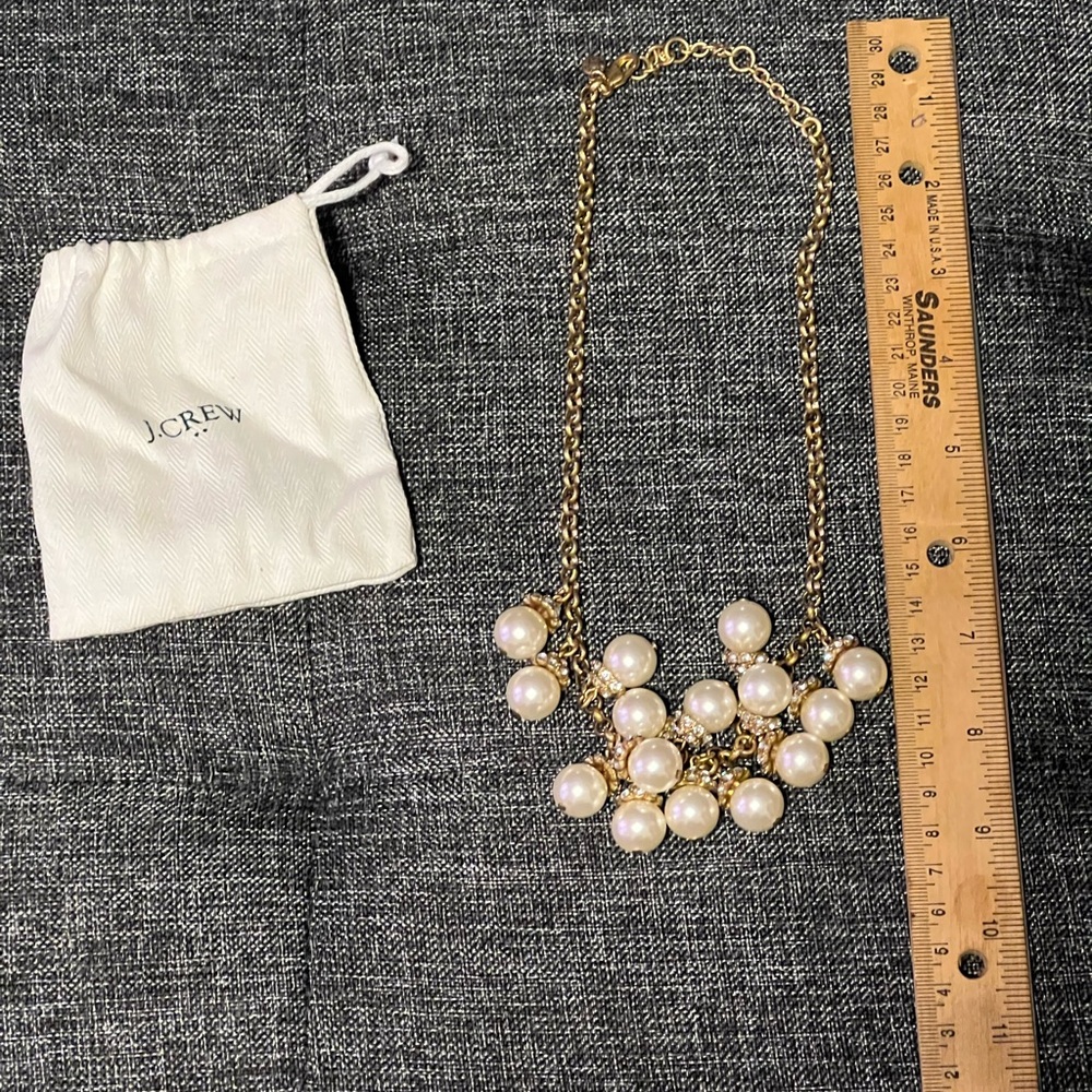 J. Crew Gold and Pearl Statement Necklace